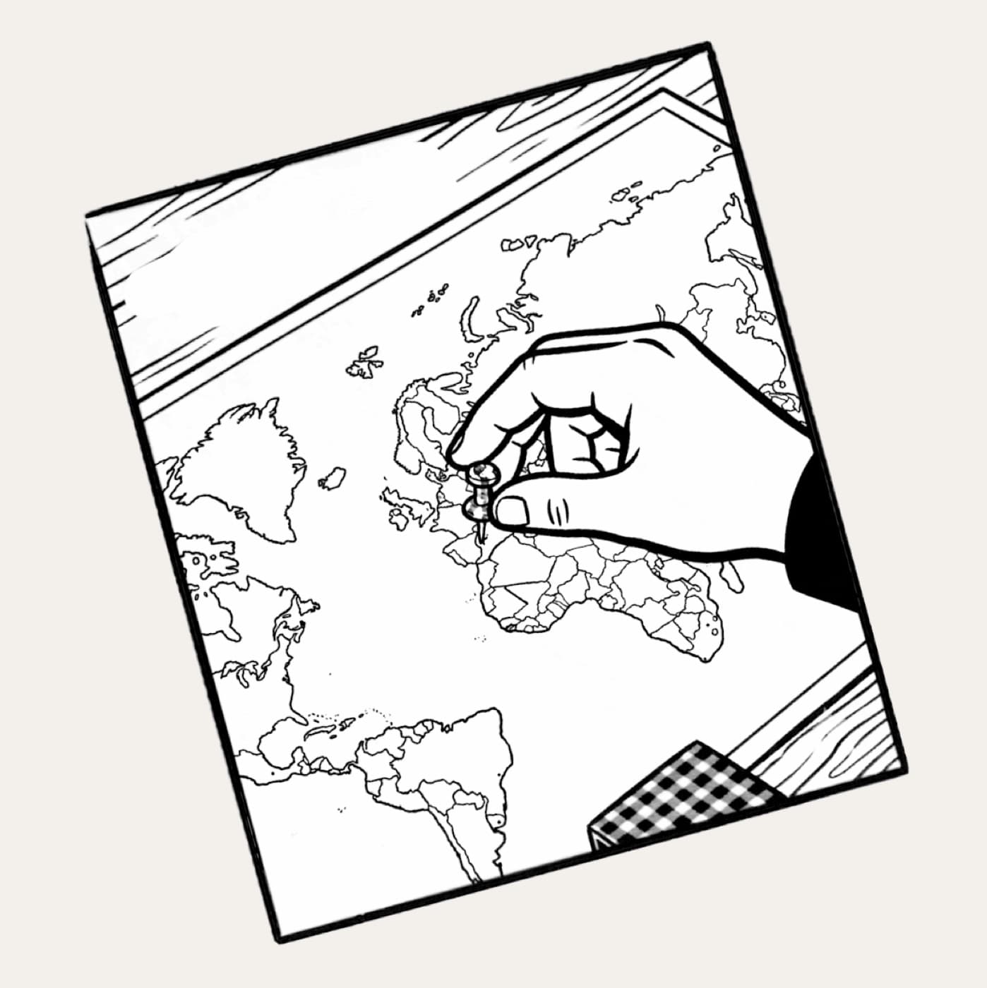 Comic: pinning your Tiny Art Surprise on the world map